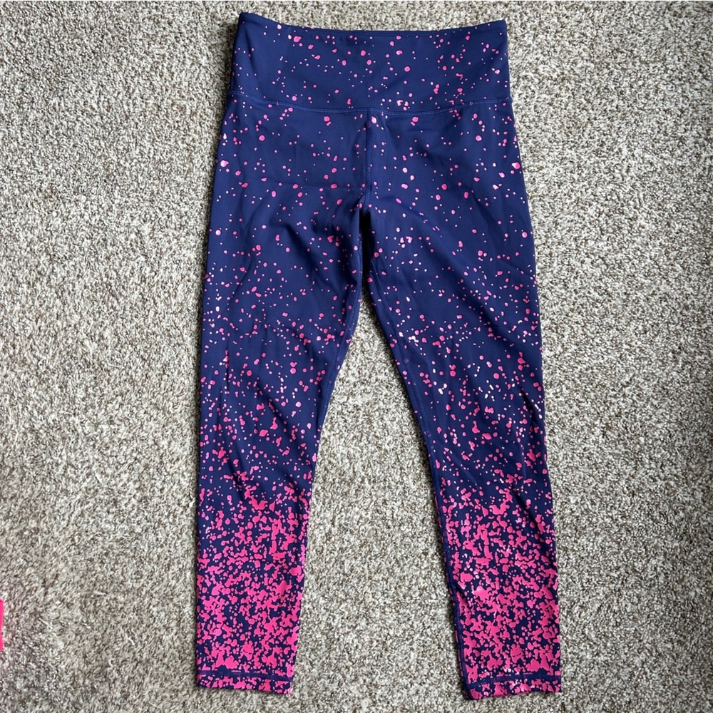 ZYIA Navy and Pink Speckled Leggings